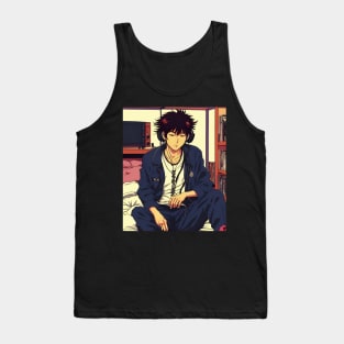 Lost in Music - Japanese lofi music aesthetic Anime Tank Top